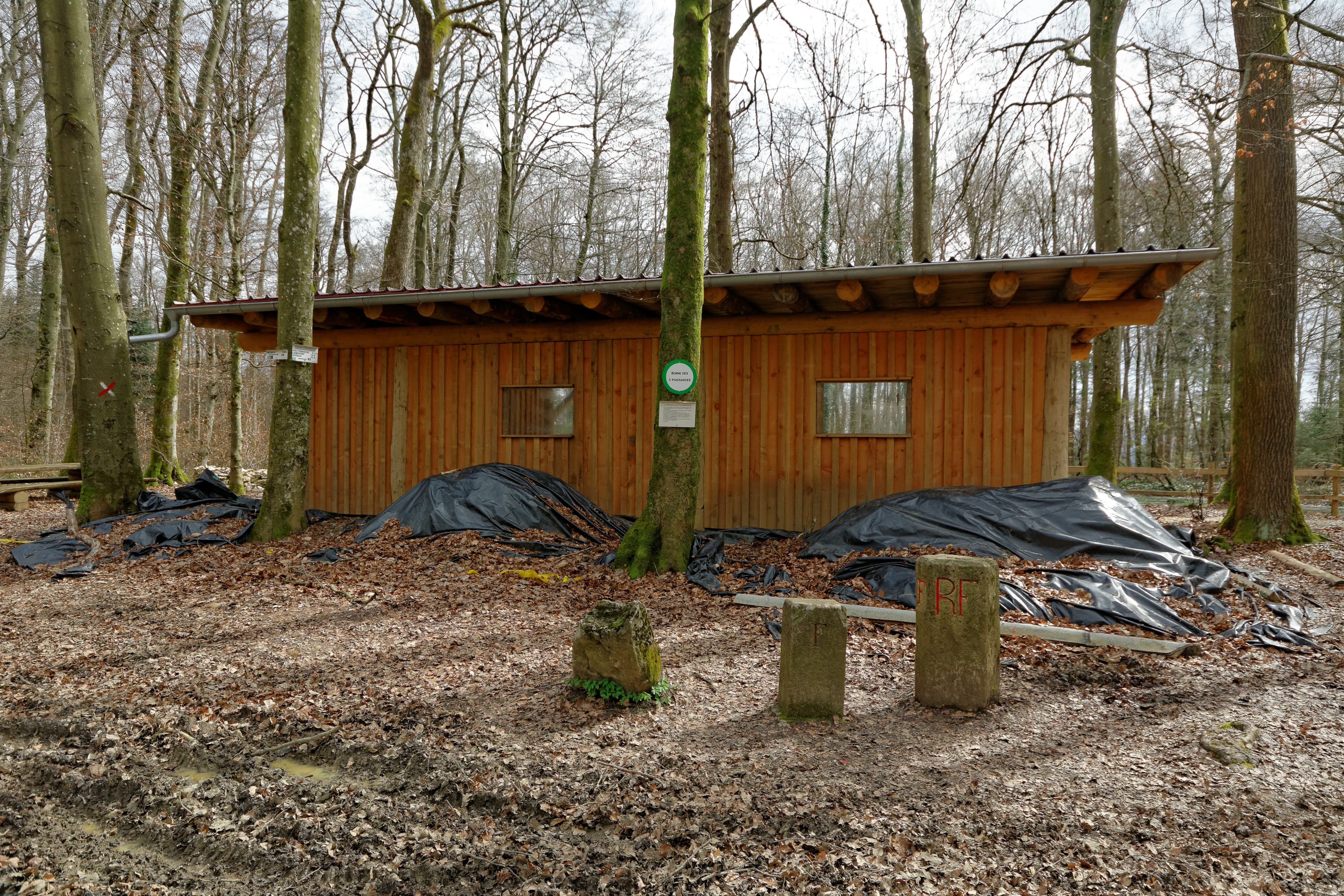 Alpine trail near a hut