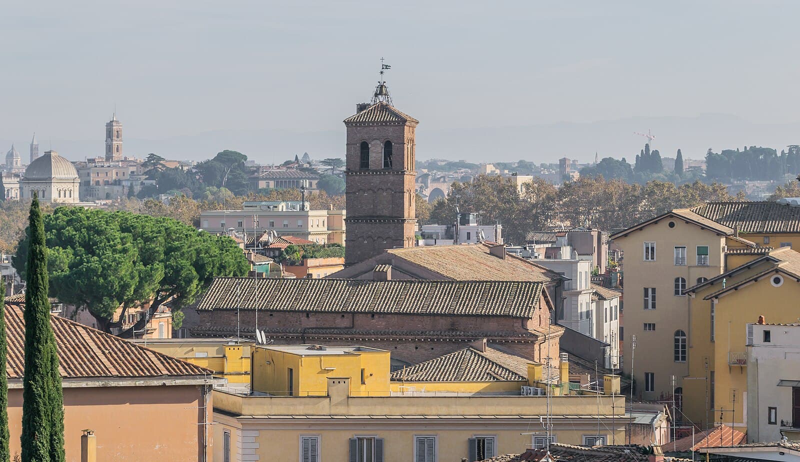 Roman street with afternoon light